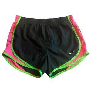 Nike Dri-Fit Black / Green / Pink Athletic Shorts Size XS